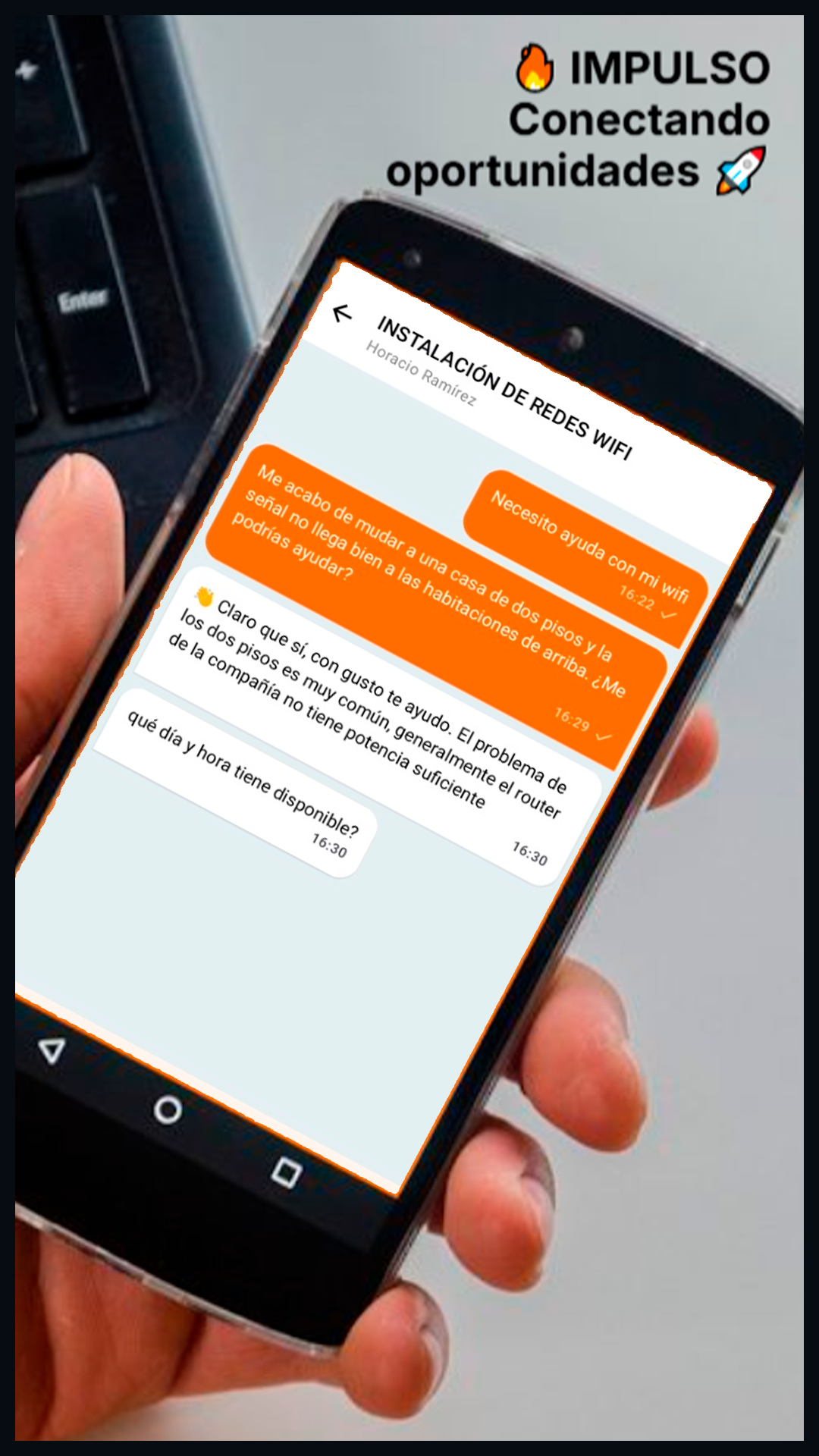 Chat del servicio - conversación